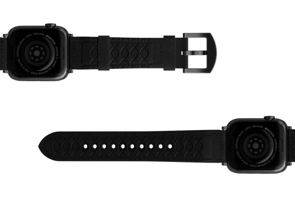 Vulcan Obsidian - Black Apple Leather Watch Band