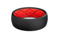 Solid Midnight Black &amp; Raspberry Red Ring