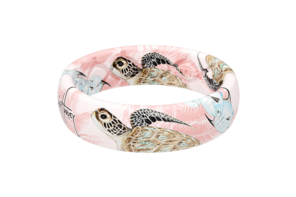 Guy Harvey Pink Sea Turtle Thin Ring