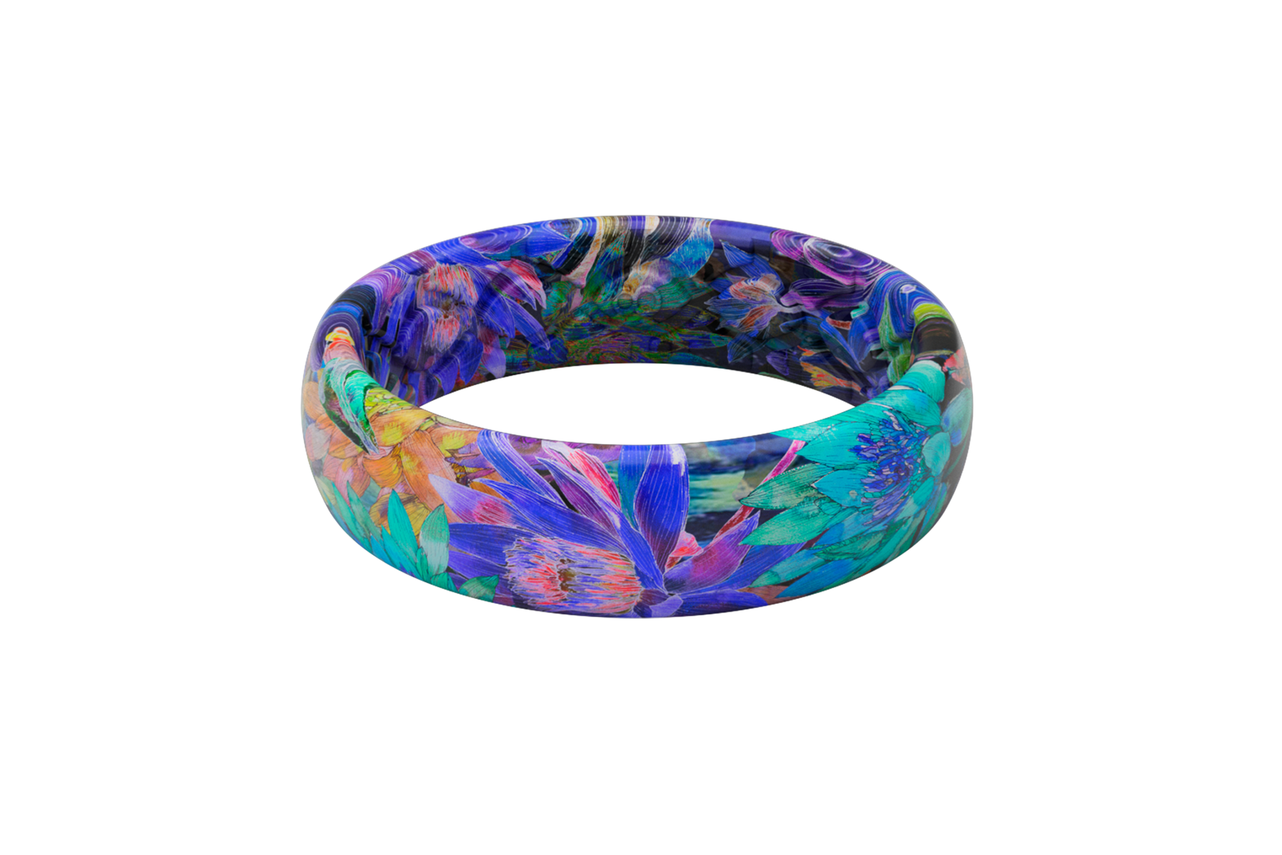 Twilight Blossom Thin Ring