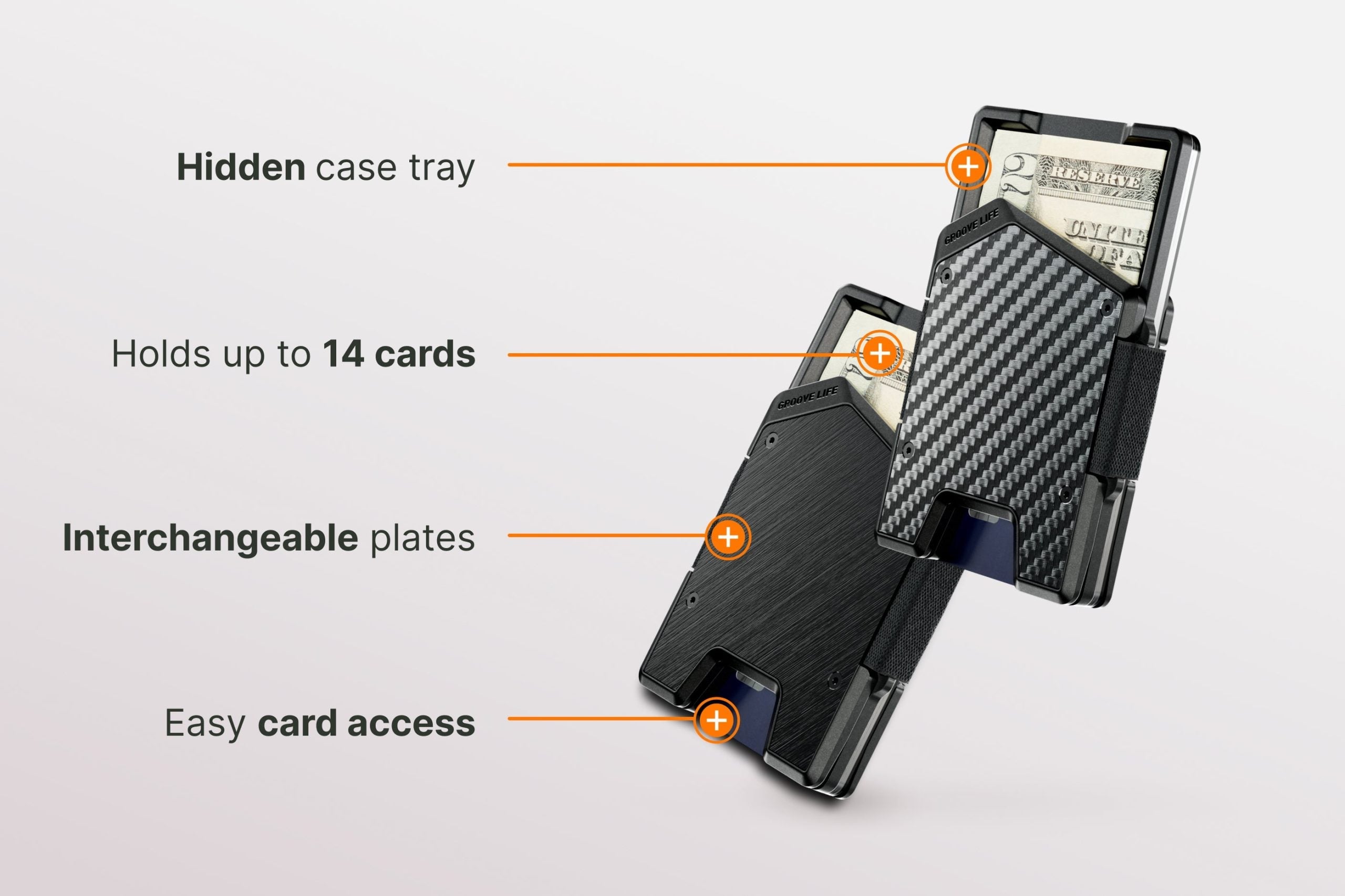 Groove Wallet® Stealth - Carbon Fiber