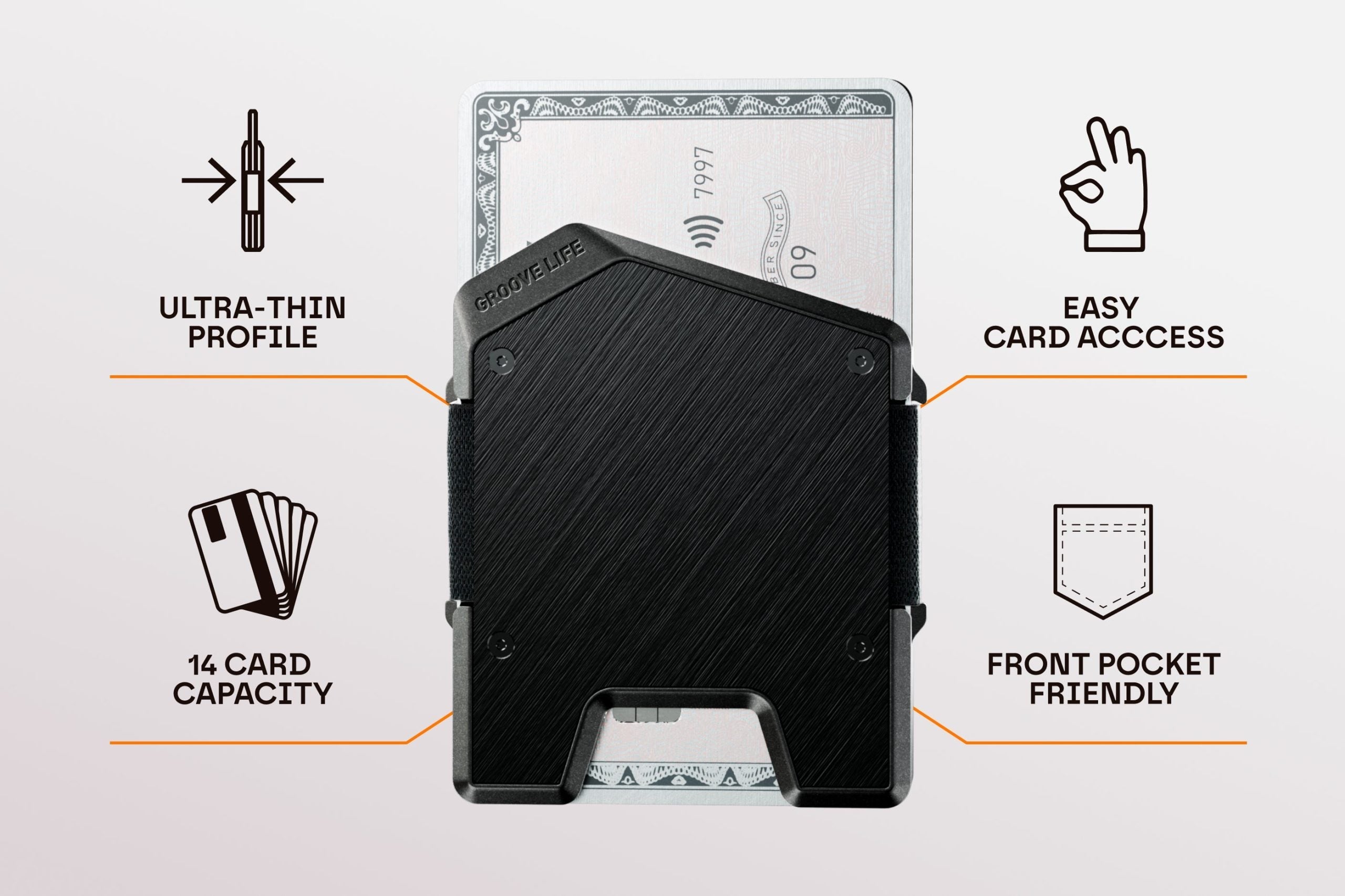 Groove Wallet® Stealth - Gunmetal