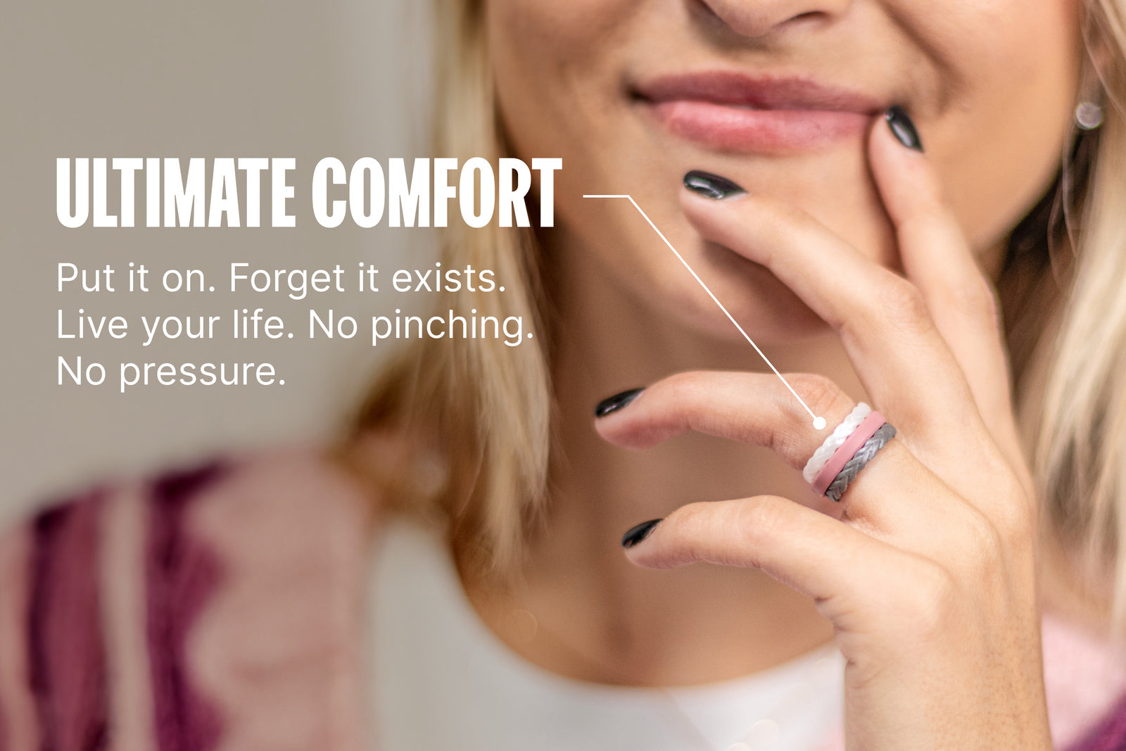 Twilight Blossom Thin Ring